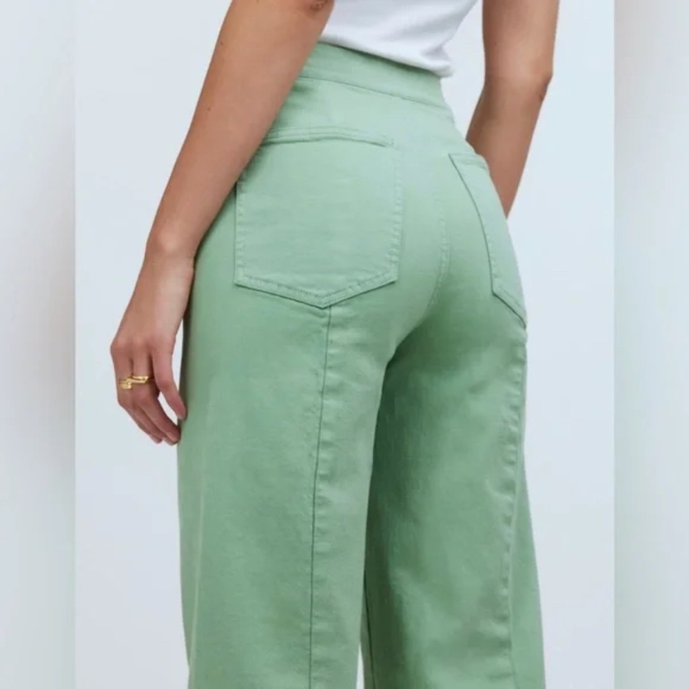 Madewell 24 Petite Emmett Wide-Leg Crop Pant: Welt Pocket Edition